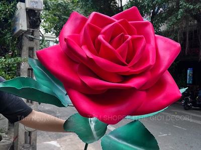 [Order 3-5 ngày] Cành hoa Hồng cỡ lớn [Nhẹ - Có đế tự đứng] D180cm CANHHOA-11